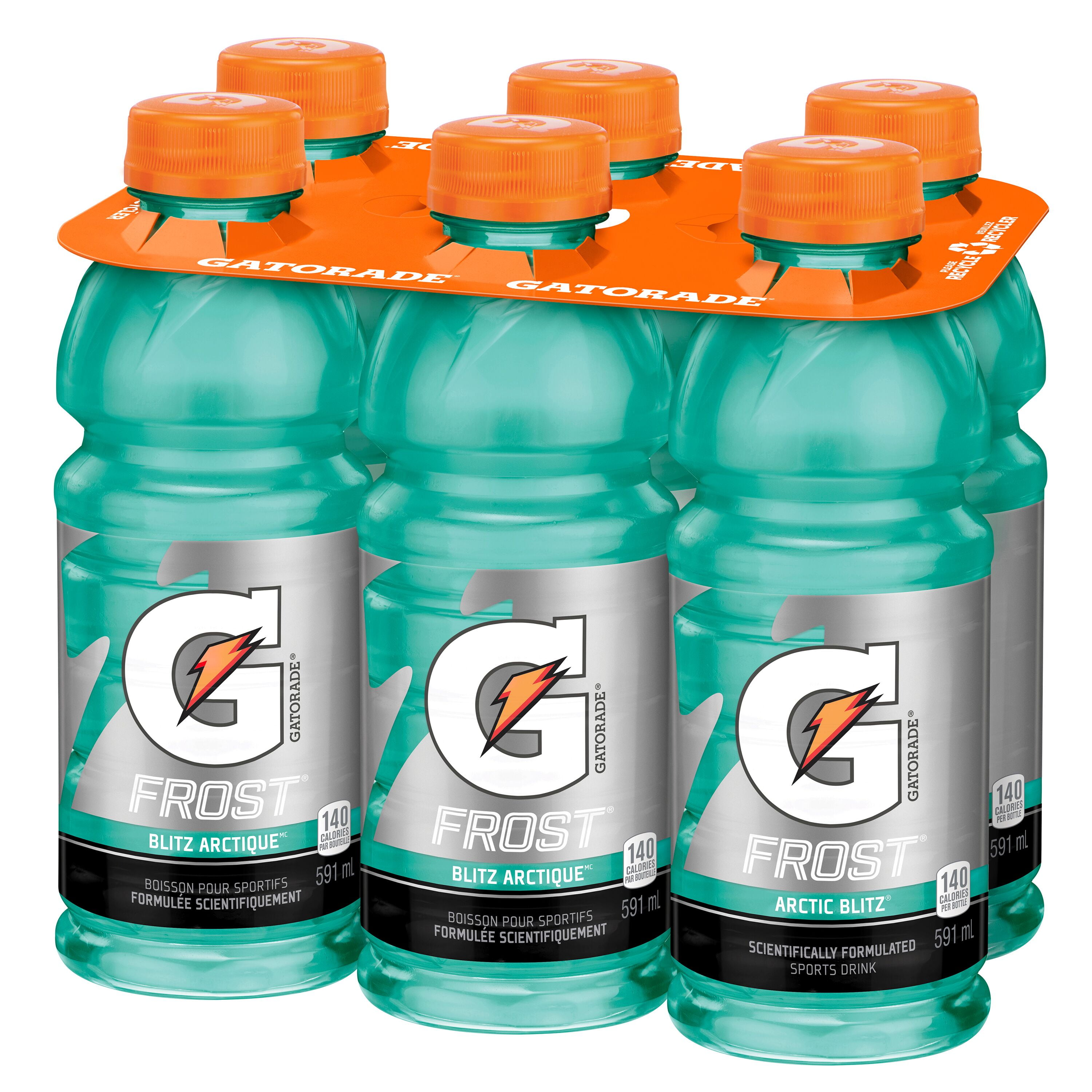 Gatorade Frost Arctic Blitz Boisson pour Sportifs 6 x 591 mL, Bouteille's 6x591mL