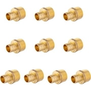 10-Pack EFIELD Barb Crimp Pex 3/4 Inch x 3/4 Inch NPT Male Adapter NPT Brass Fitting, ASTM F1807