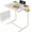 White, variant on Adjustable TV Tray Folding Dinner - White Trays for Eating On Couch Wooden Tables Mate Stand Foldable Desk with Cup Holder Portable