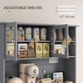 thumbnail image 6 of HOMCOM Pantry Storage Cabinet w/ Charging Station, Gray, 6 of 9