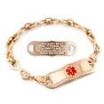 thumbnail image 1 of MedicEngraved Rose Gold Stainless Steel Custom Medical Alert Bracelet - 6mm Infinity Link, 1 of 7