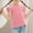 Pink, variant on Mwjwdo Girls Shirt - Short-Sleeve Twist Front T-Shirt for Girls with Cute Flying Sleeves - Summer Blouse Tunic Tee Tops Black 9 Years