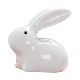 thumbnail image 2 of GUOOL Modern Ceramic Bunny Figurine Art Animal Craft Ornament Statues Porcelain Rabbit White, 2 of 9