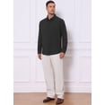 thumbnail image 5 of DARING DIVA Men's Plaid Collar Long Sleeve Button Down Business Dress Shirt Black XXL, 5 of 7