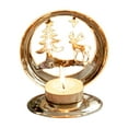 thumbnail image 2 of Metal Christmas Tree Candle Holder, Decorative Christmas Stand, Gold Iron Tabletop Holiday Decor for Home Mantel Centerpiece, Festive Gift Idea with Rust-Resistant Coating, 2 of 7