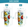 thumbnail image 6 of Yayeee 40oz Double-Wall Insulated Stainless Steel Tumbler with Handle Bottle, Green Tomatoes, 6 of 8