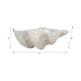 thumbnail image 3 of Textured Shell Decorative Bowl for Coffee Centerpiece Table Accent - Wavy Edge Design for Home, Kitchen Counter, or Catchall Dish - Coastal Basin Accent for Key and Candy Bowl - 5", Ivory & Tan, 3 of 12