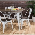 thumbnail image 3 of LumiSource White, Espresso Oregon Dining Chair - Set of 2, 3 of 13