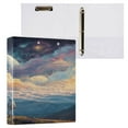 thumbnail image 3 of 3 Ring Binder 1.5 inch Round Rings with Interior Pockets Binders Organizer Office School 1Pack Astronaut Gazing at The Stars, 3 of 10