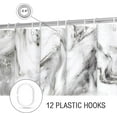 thumbnail image 6 of Grey Marble Shower Curtain for Bathroom, Abstract Granite Marble Fabric Modern Luxury Art Waterproof Shower Curtain Set Unique Bath Accessories, White Gray, 72x72, 6 of 6