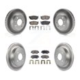 thumbnail image 1 of Transit Auto Front Rear Coated Disc Brake Rotors and Ceramic Pads Kit for Car 2011 Hyundai Accent KGT-101003, 1 of 11