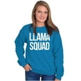 thumbnail image 3 of Llama Squad Save The Drama Alpaca BFF Women Crewneck Sweatshirt Brisco Brands 2X, 3 of 6