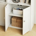 thumbnail image 6 of Casacomoda 6-Tier Bookcase with Cabinet, Modern Bookshelf for Home Office, Living Room or Bedroom, Easy Assembly & Stable Structure, White, 6 of 9