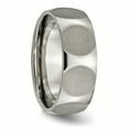thumbnail image 4 of Titanium Faceted 8mm Satin Band Ring 12.5 Size, 4 of 6
