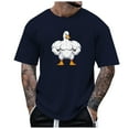 thumbnail image 5 of Men's Muscular Outdoor Casual Short Sleeved Round Neck Short Sleeved T Shirt Mens Too Night Shirts for Men Sleepwear Men's Tall Shirts Large Tall Shirts for Men Have It Tall Mens T Shirt Pack Shirts, 5 of 7