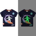 thumbnail image 5 of MEZZALL Boys Glow In The Dark Space Man Print T-Shirt Tshirts Tee Short Sleeve Casual Tops For Summer Daily, Dark Blue, 2-3 Years, 5 of 5