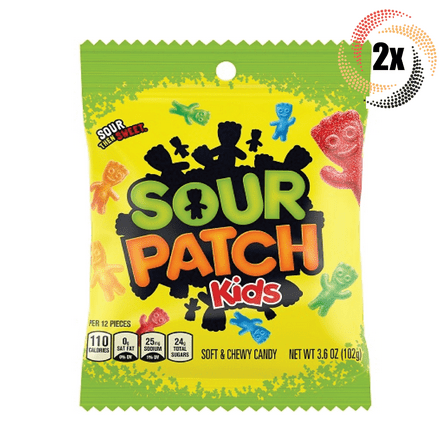 2x Bags Sour Patch Kids Original Assorted Soft & Chewy Gummy Candy | 3.6oz