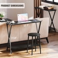 thumbnail image 6 of Kojooin 33.5” Narrow Long Console Table for Hallway or Living Room – X-Frame Stability, MDF Wood, and Metal Construction, 6 of 7