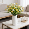 thumbnail image 4 of Dianli Artificial Floral Arrangement Spring Grass Rose And Baby Breath Faux Floral Box Pastoral Bouquet Realistic Wedding Home Table Centerpiece Spring Floral Decor, 4 of 6
