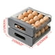 thumbnail image 3 of Contenedor para guardar huevos en el refrigerador | Organizador de huevos automático con ruedas | Bandeja para 24 huevos con tapa, 3 of 5