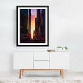 thumbnail image 2 of Manhattanhenge - Manhattan New York Photography Cityscape Sunset Skyline Neon Sign Street Photography Architecture Nightlife Black Framed Wall Art Print 11 x 14 inches, 2 of 3