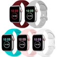 thumbnail image 1 of Paquete de 5 bandas compatibles con Apple Watch Band 38 mm, 40 mm, 41 mm, 42 mm, 44 mm, 45 mm, compatibles con Iwatch Series 7, 6, 5, 4, 3, 2, 1 Se, mujeres, hombres, rojo vino/gris/te, 1 of 5