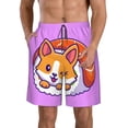 thumbnail image 1 of Fotbe Corgi In Sushi Roll Trajes de Baño Estampados para Hombre, Shorts de Verano de Secado Rápido, Ropa de Playa, Bañadores-Small, 1 of 6
