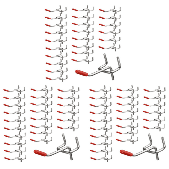 75X Single Hooks 50mm Board Slat Wall Retail Display Shop Peg Fits 25mm