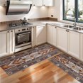 thumbnail image 3 of Kitchen Rugs Sets Of 2,Multicolor Geometric Boho Pattern Anti Fatigue Kitchen Mat Rugs Non Slip Washable,Decorative Kitchen Floor Mats for Kitchen,Sink,Laundry,17"X47", 3 of 5
