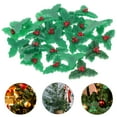 thumbnail image 4 of STRANDCHIC 30pcs Mini Artificial Leaf Ornaments for Christmas Wreath Decoration, Festive Holiday Home Decor, 4 of 8