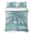 Teal, Aqua, Gray, variant on Quilts King Size Bedding Set, Teal Green Palm Tree Lightweight Quilted Comforter, Coastal Tropical Trees Vintage Summer Reversible Bedspread Coverlet with Pillow Covers for All Season, 96" x 106"