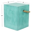 thumbnail image 3 of DecMode 15"W, 18"H Fiber clay Contemporary Outdoor Accent Table, Aquamarine, 1-Piece, 3 of 7
