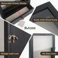 thumbnail image 7 of Xinhao 3.2" Deep Shadow Box Frame with Drawer & Glass Front, Rustic Black Wood Display Case for Memorabilia, Photos, and Medals, 7 of 7