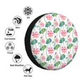 thumbnail image 4 of Salouo Lotus Flower Print Spare Tire Cover 14-17 inch Spare Tire Protector Universal Tough Tire Wheel Cover for Trailer SUV and Truck-16 inch, 4 of 6