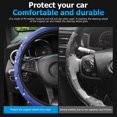 thumbnail image 4 of YISITIAN Bling Elastic Stretch Car Steering Wheel Cover,14.5-15 Inch Crystal Rhinestone Vehicle Steer Wheel Protector,Anti-Slip Diamond Auto Interior Accessories,Universal for Most Cars CJ919-50125, 4 of 6