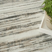 HomeRoots 553153 9 x 12 ft. Abstract Distressed Modern Area Rug - Cream