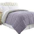 thumbnail image 1 of Benzara BM202052 Génois Grand Size Box Matelassé Réversible Couette&44; Violet & Gris, 1 of 4