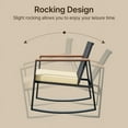thumbnail image 5 of Aiho 3-Piece Wicker Patio Set with Rocking Chairs & Coffee Table - Outdoor Garden, Beige, 5 of 7
