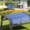thumbnail image 3 of Dovov 2 Piece Outdoor Patio Ottoman, Portable Outdoor Foot Rest Stackable Ottoman Seat Metal Textilene Patio Footstools, Blue, 3 of 10