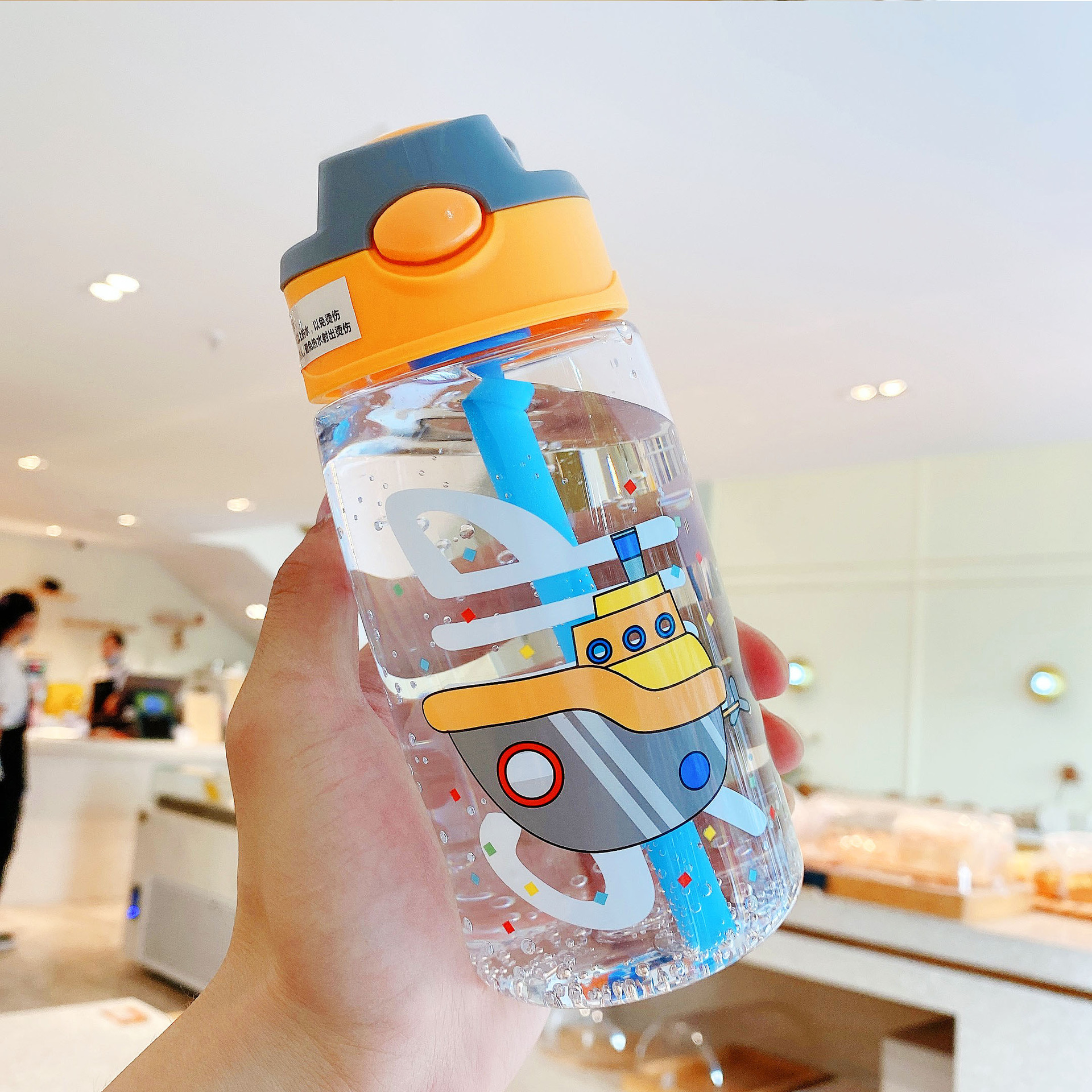 1pc 480ml purple Kids Water Bottle For School Boys Girls, Cup With