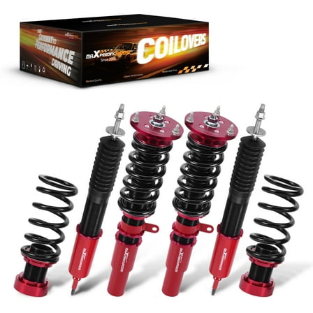 maXpeedingrods Coilovers for BMW 3 E90 RWD 2004-2011, for BMW 3 E91 RWD 2004-2012, Height Adjustable Coilovers Suspension Kit Strut, Preset Damping Shock Absorber, Lowering Kits by 1-3" Red