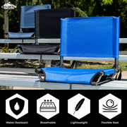 Cascade Mountain Tech Lightweight Stadium Seat for Bleachers, Red