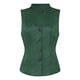 thumbnail image 2 of Chaleco Jacquard Steampunk Inspire Chic para Mujer con Cuello en U, de Un Solo Botón, Floral, Gótico, Talla L, Verde, 2 of 6