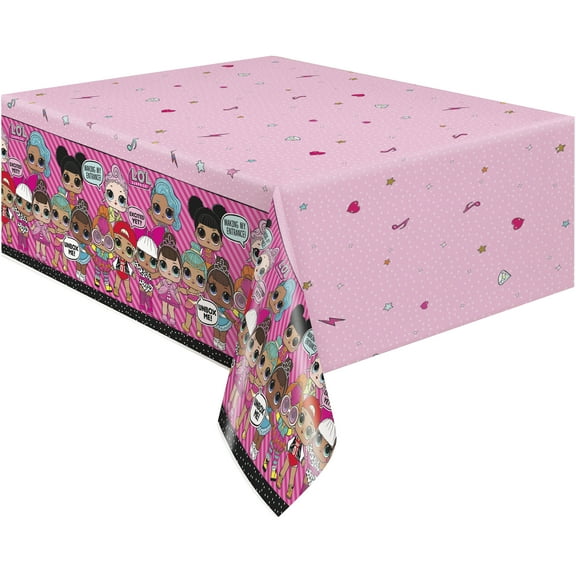 LOL Surprise Plastic Tablecloth, 84 x 54in