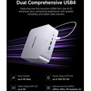 MINISFORUM X1-255 Mini PC AMD Ryzen 7 255 Barebone Version Desktop Computer, HDMI2.1|DP2.0|2xUSB4 Output, 1x Oculink Port, 2.5G RJ45 Port/WiFi7/BT5.4