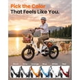 thumbnail image 6 of Qlife Triker 2.0 Electric Tricycle for Adults, 18" Folding Electric Trike, 350W Motor Peak 1200W 48V 13AH Step-Thru Etrike, 18MPH Up to 50 Miles 3-Wheel Electric Bike (White), 6 of 8