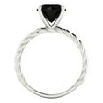 thumbnail image 4 of Solitaire Engagement Ring for Women - 2ct Natural Onyx in 18K White Gold Promise Ring, 4 of 6
