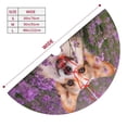 thumbnail image 5 of Kll 48" Christmas Tree Skirt Dog In Lavender Flowers Xmas Tree Skirts Mat For New Year Xmas Holiday Party Indoor Outdoor Home Decoration, 5 of 9