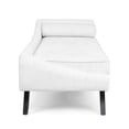 thumbnail image 6 of Noble House Indoor Fabric Chaise Lounge with Bolster Pillow, Ivory, 6 of 7
