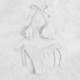 thumbnail image 5 of Afdoent Women's Bikini Sets Women Swimwear Bikinis Solid Swimsuit Ladies Halter Two Piece Swimwears Tankinis Set Vintage Swimwear, 5 of 7